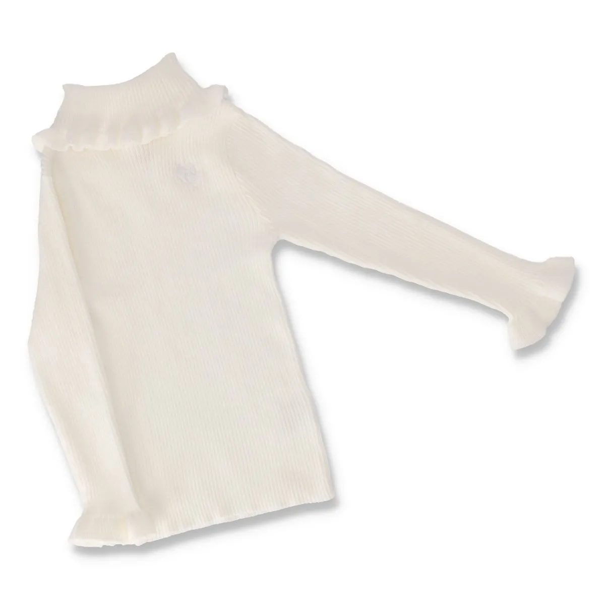 Pre-Girls Ribbed Turtle Neck Top - Cream sold by Edgars