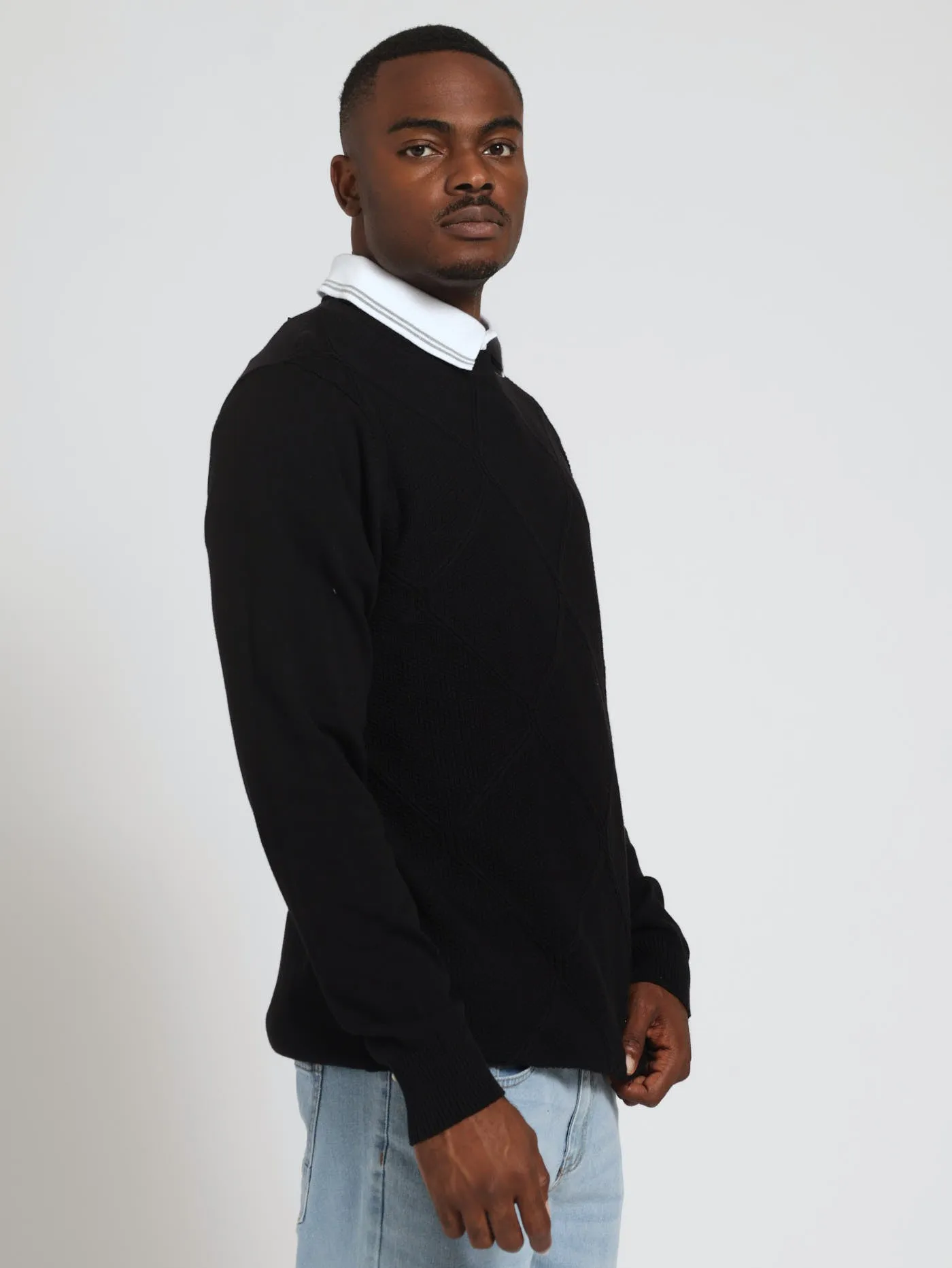 Long Sleeve Cable Crew Pullover - Black sold by Edgars product image thumbnail 2