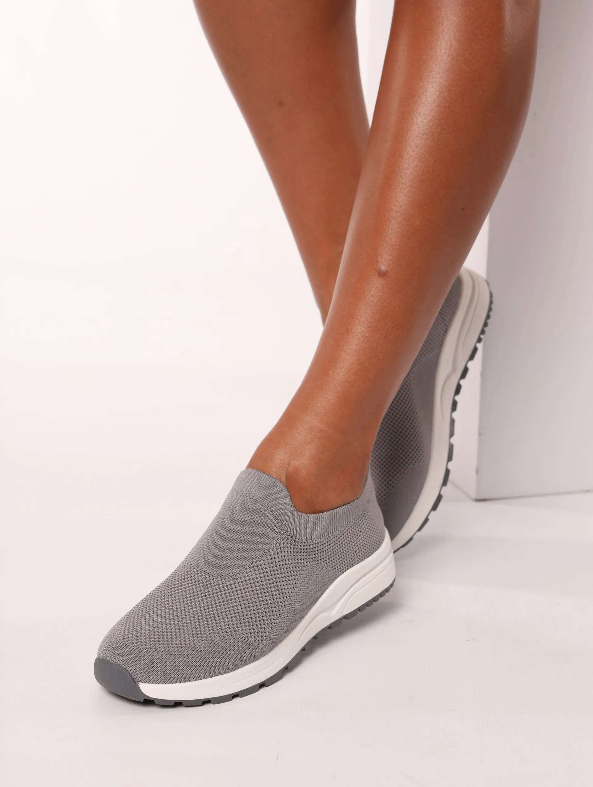 Ladies Retro Sneaker - Grey sold by Edgars