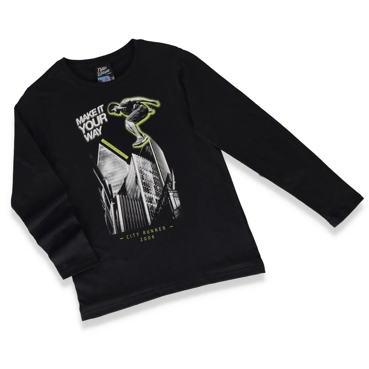 Boys Long Sleeve Jump Tee - Black sold by Edgars