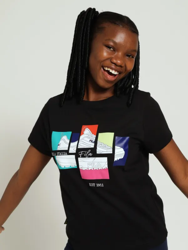 Girls Nirvana Top - Black made by Fila