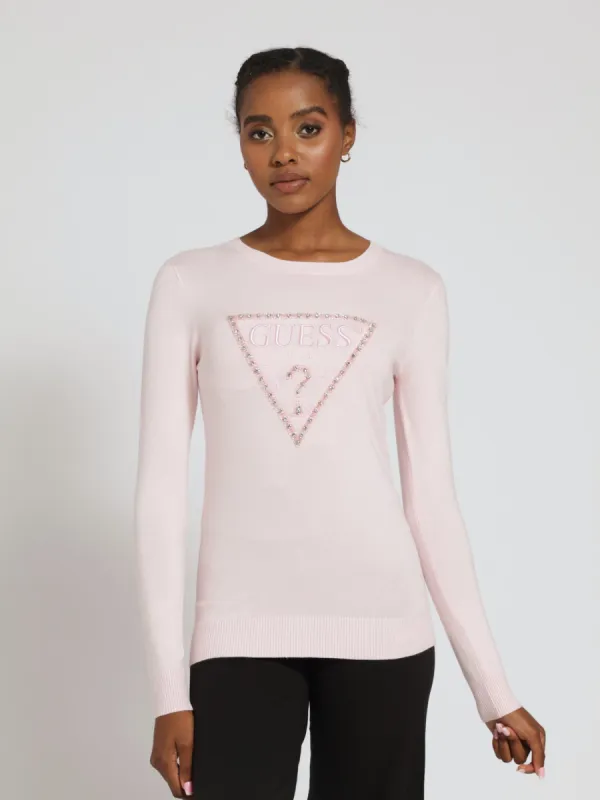Rosalie Triangle Logo Sweater - Pink sold by Edgars