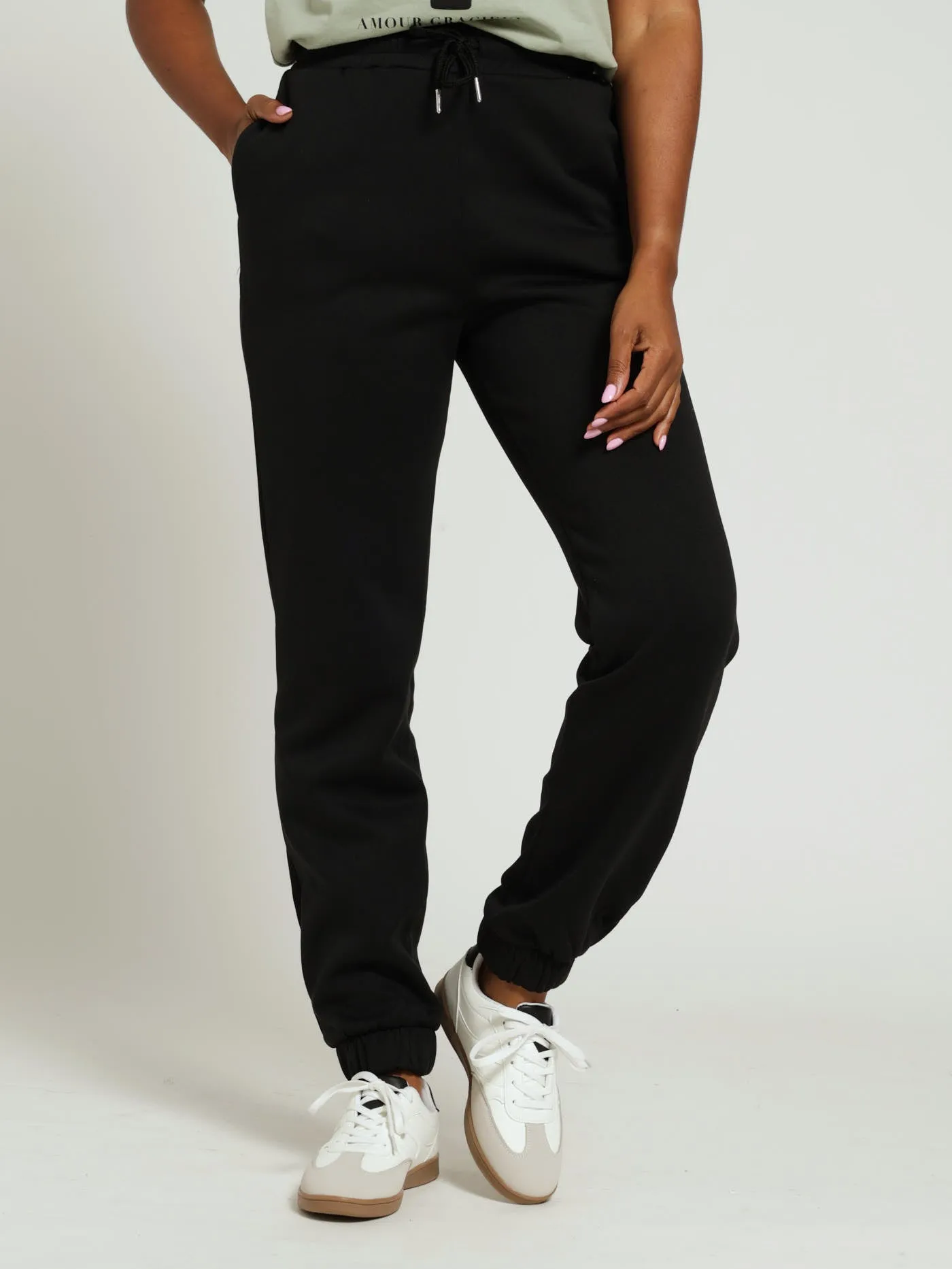 Basic Fleece Jogger - Black sold by Edgars