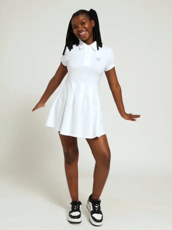 Girls Jessica Dress - White sold by Edgars