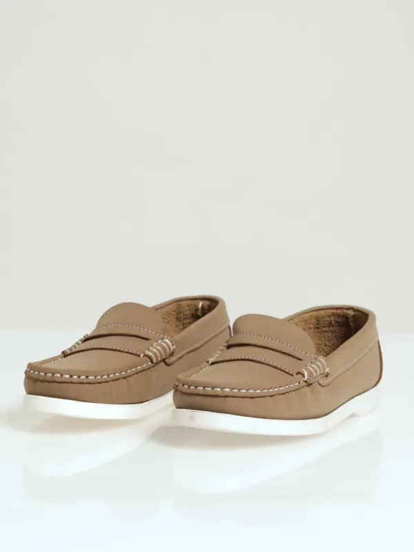 Pre-Boys Casual Slip-On - Taupe sold by Edgars