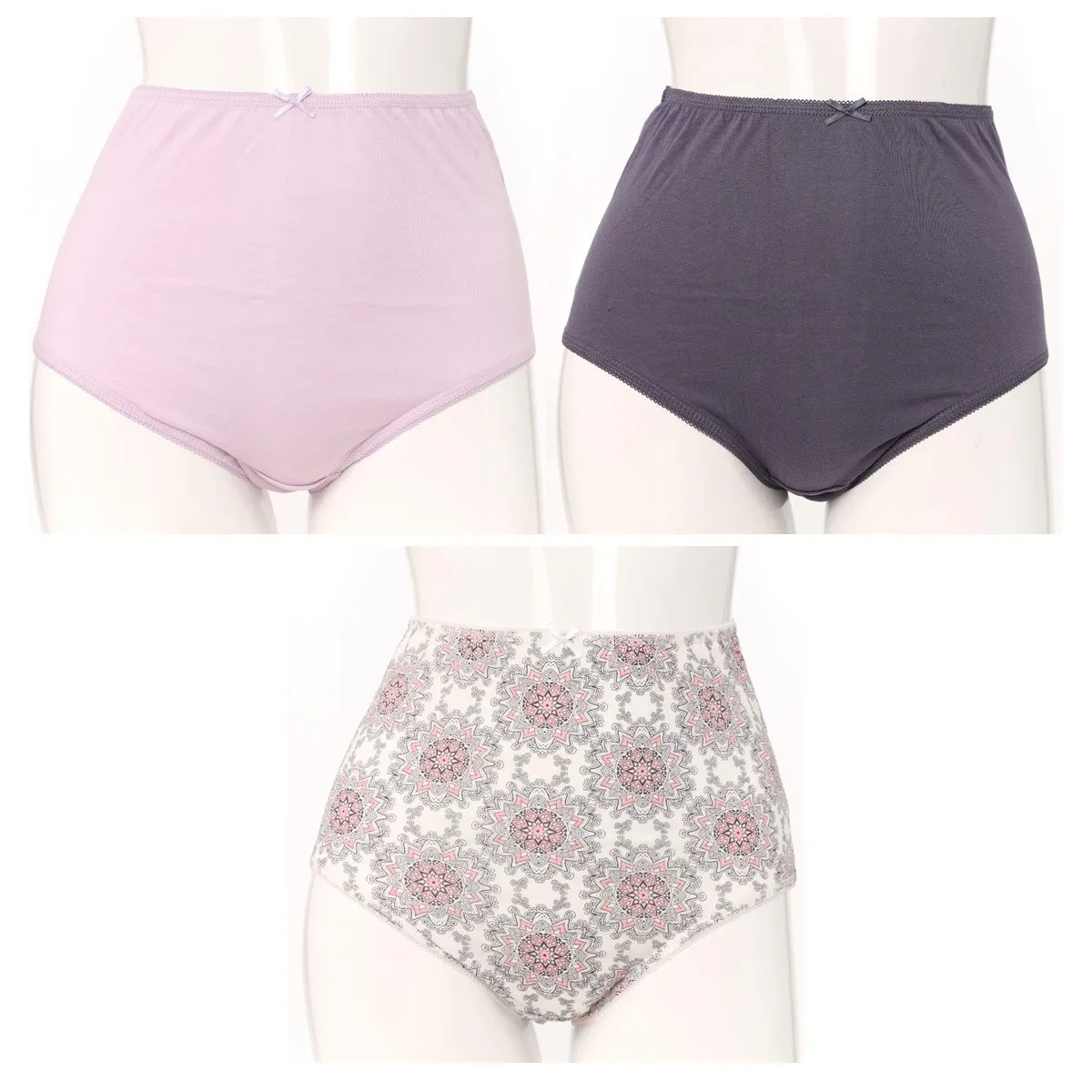 Ladies 3 Pack Cotton Brief Panty - Lavender sold by Edgars