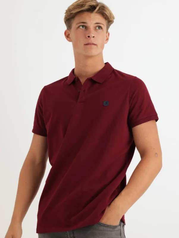 Men's Essential Golfer Shirt - Burgundy sold by Edgars