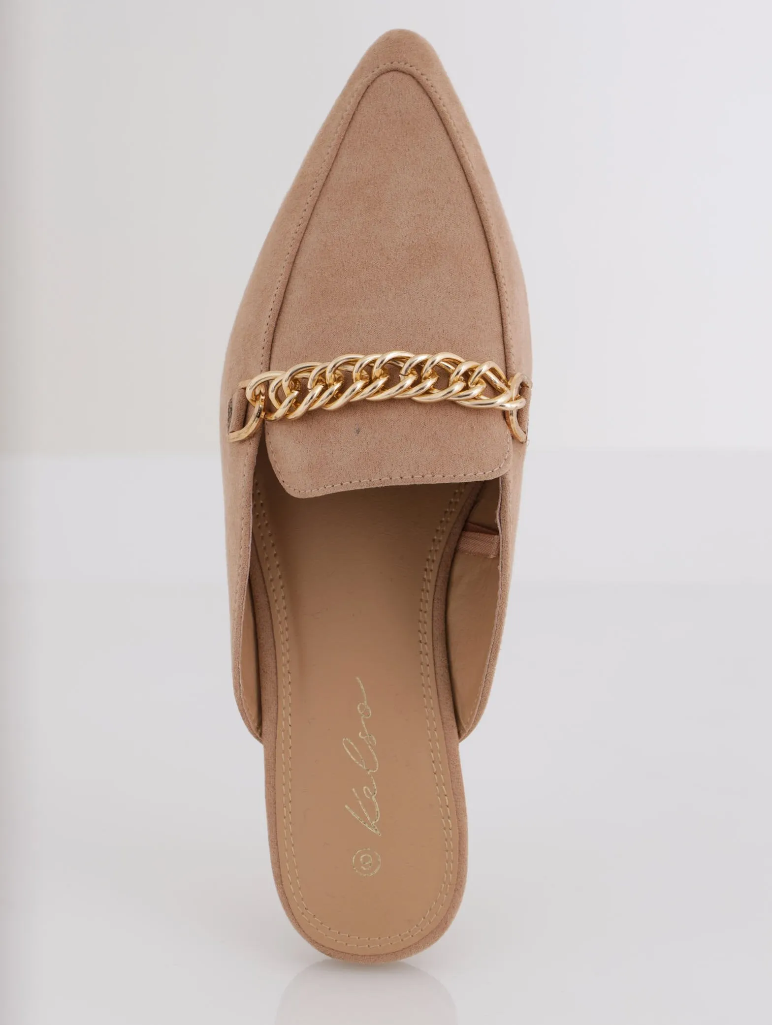 Ladies Push In Pointy With Circle Chain - Taupe sold by Edgars