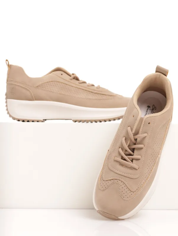 Ladies Soft Style Paulette Sneaker - Taupe sold by Edgars