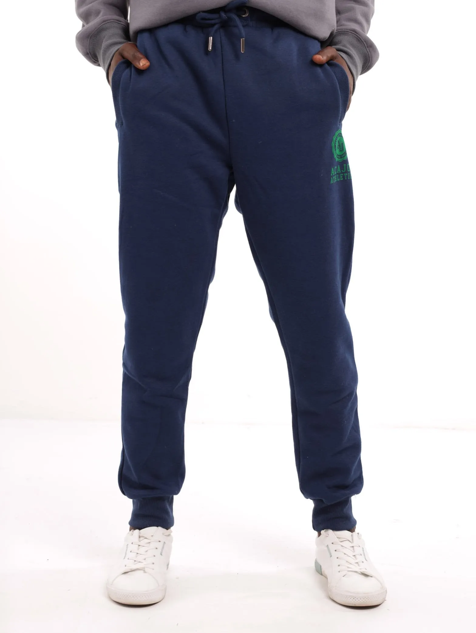 Men's Flock Emblem Track Pant - Navy sold by Edgars