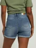 Roll Hem Mid Thigh Classic Denim Shorts - Medium Wash sold by Edgars