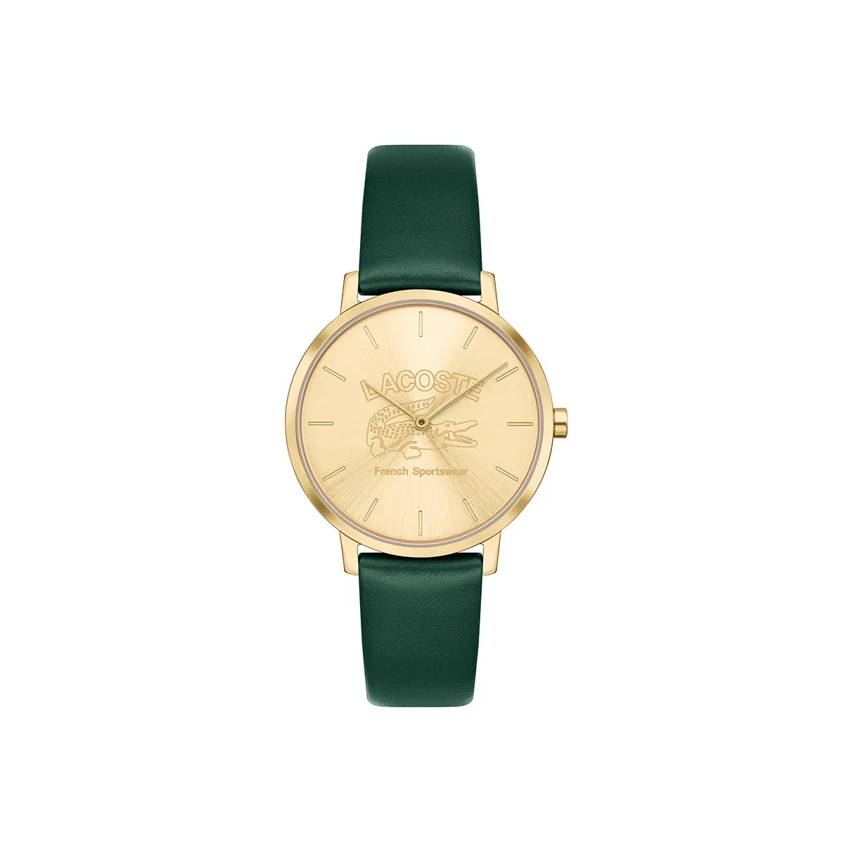 Crocorigin Ip Gold Case Watch With Gold Dial And Green Leather Strap sold by Edgars