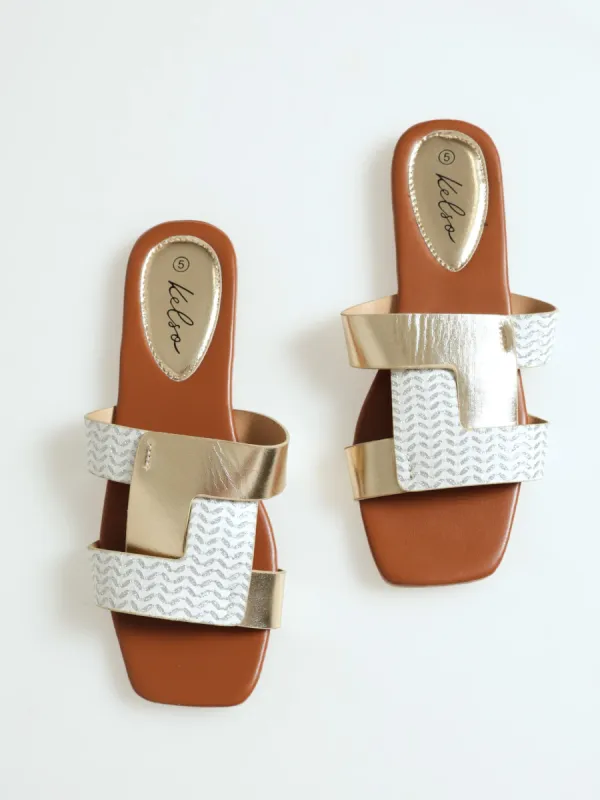 Multi Fabric H-Mule Sandal sold by Edgars 