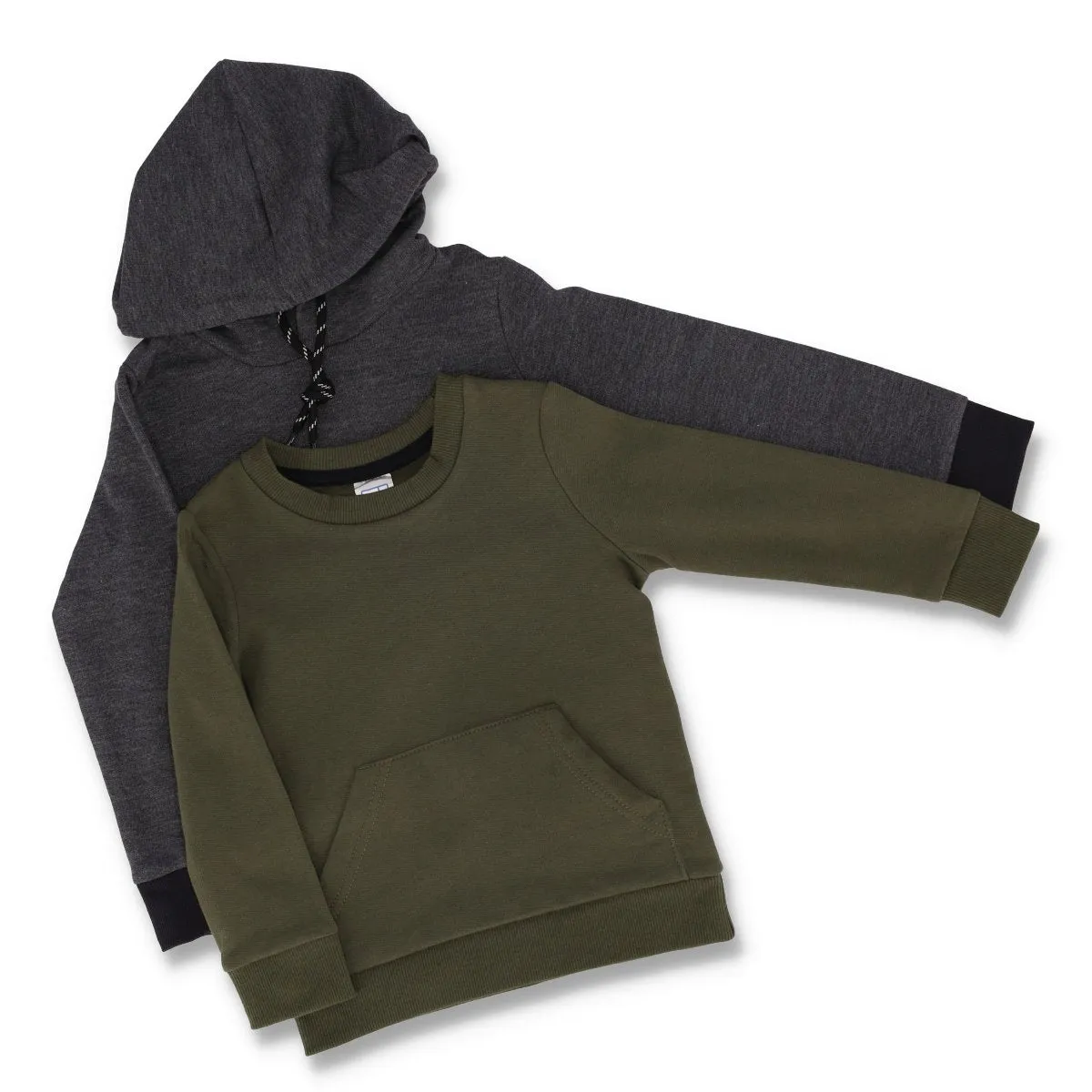 Pre-Boys 2 Pack Hooded Crew Fleece Top - Green sold by Edgars