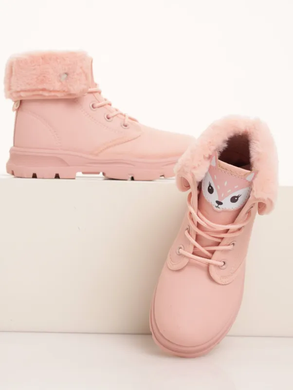 Girls Bunny Hiker Boot - Pink sold by Edgars