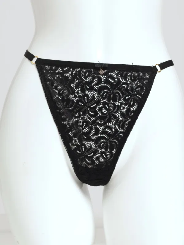 Full Lace Thong - Black sold by Edgars