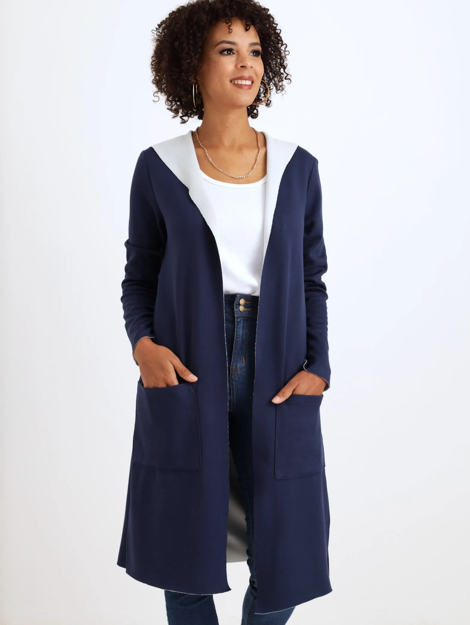 Ladies Bonded Coat - Navy sold by Edgars