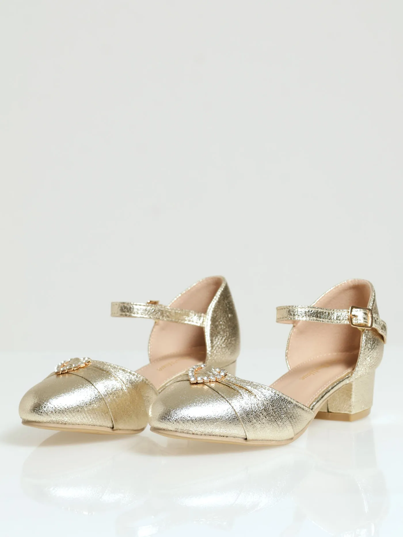 Girls Gold Occassion Heel sold by Edgars