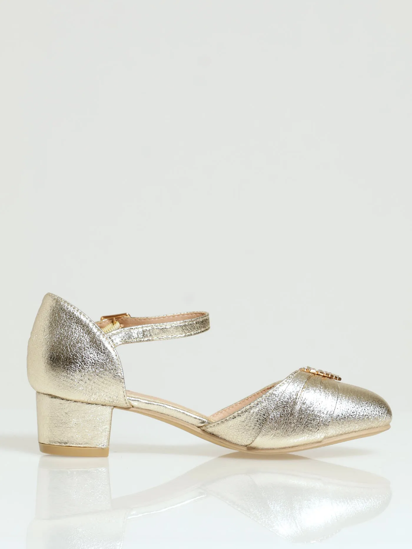 Girls Gold Occassion Heel sold by Edgars product image thumbnail 3