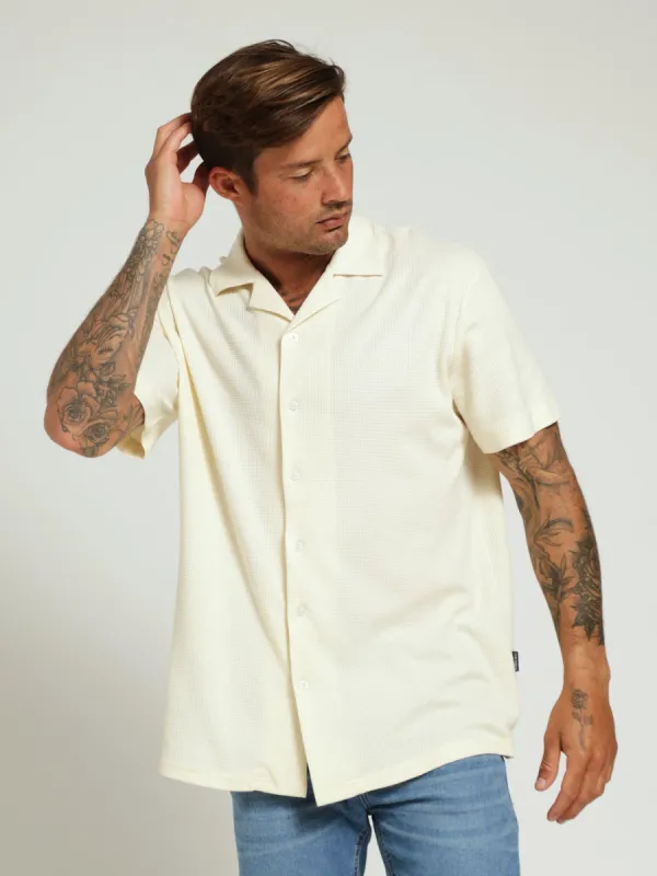 Waffel Knit Shirt - Off White sold by Edgars