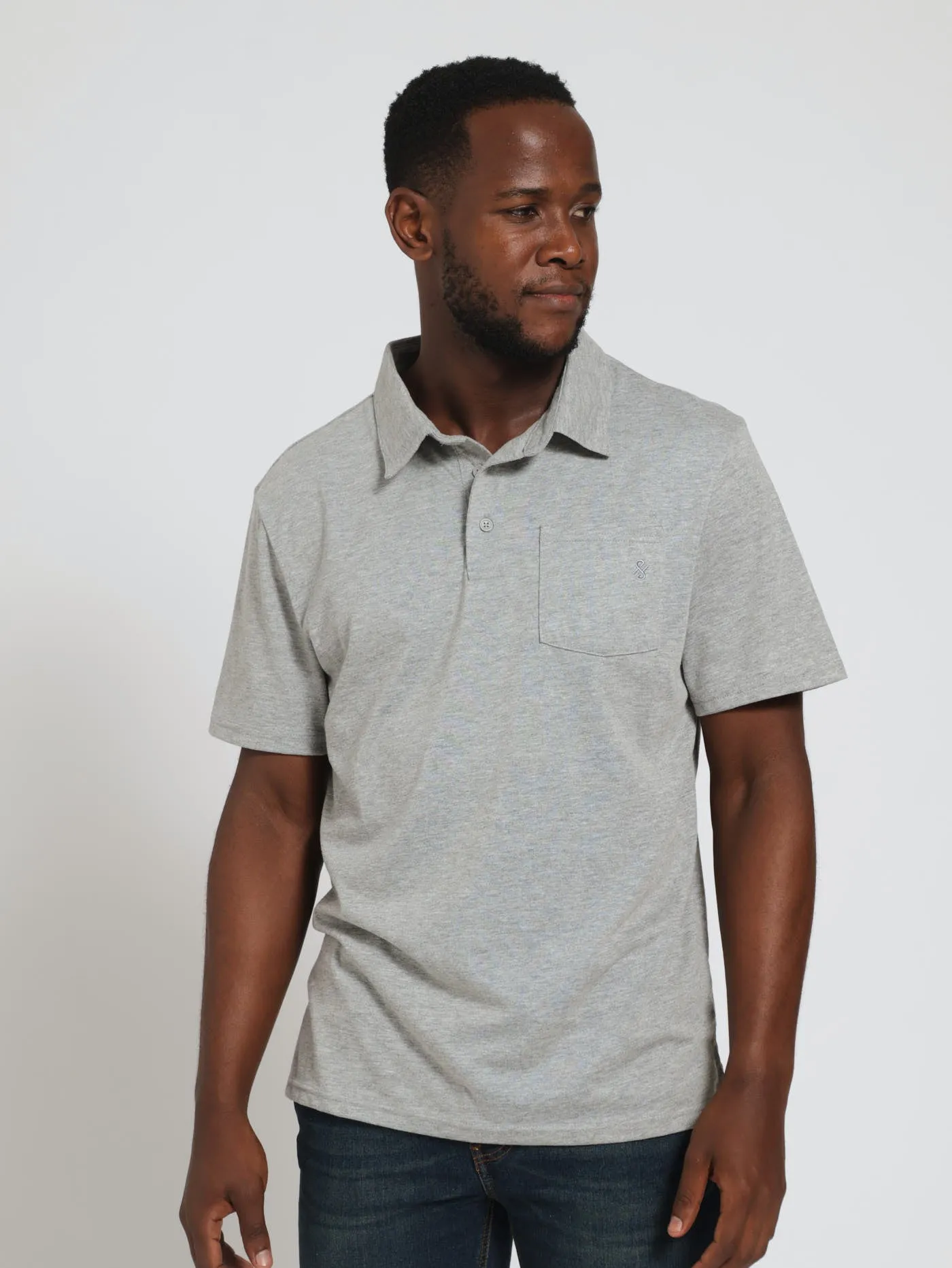 Collar Golfer - Grey Melange sold by Edgars