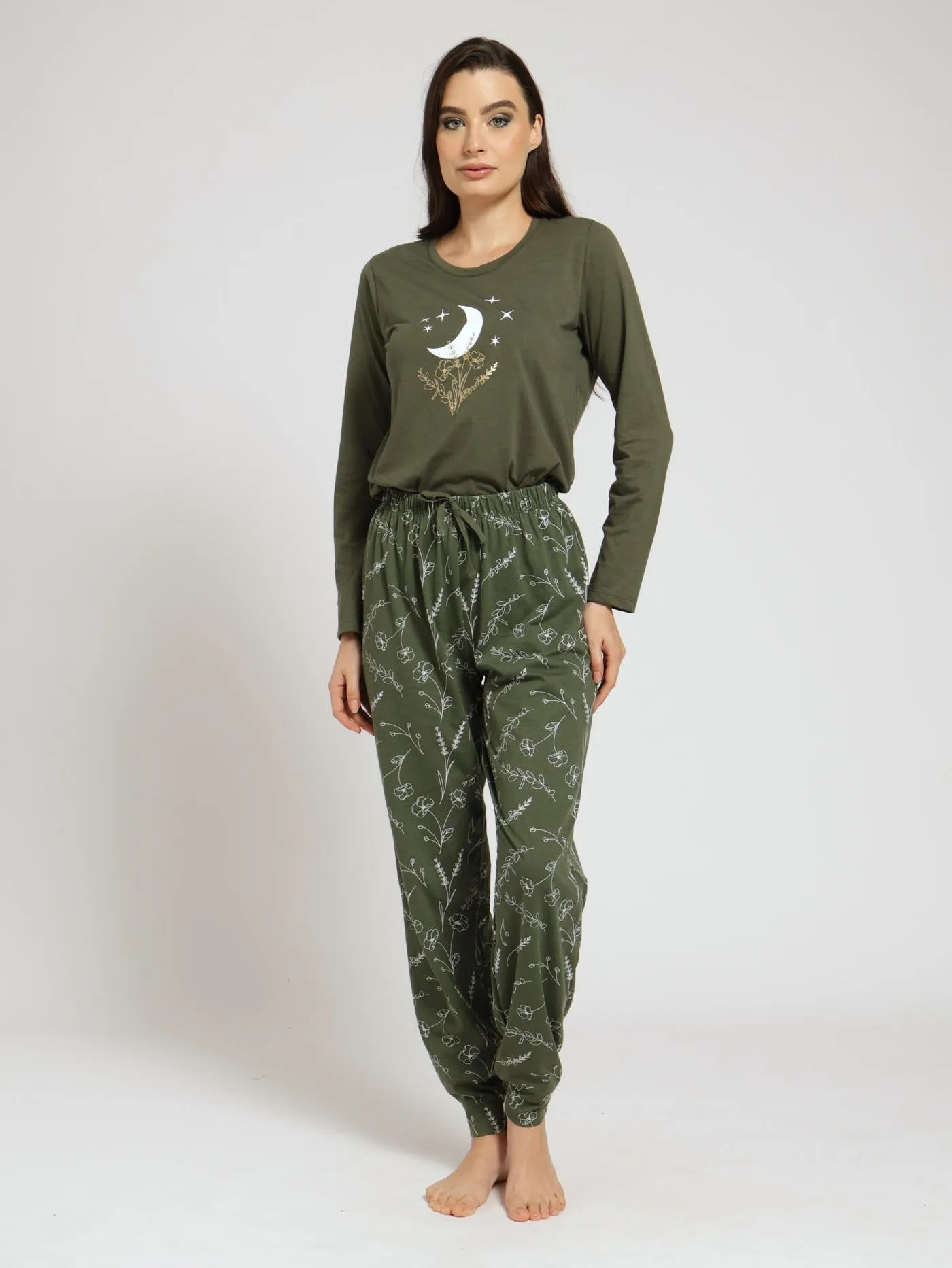 Single Knit Check Pj Jogger - Khaki sold by Edgars product image thumbnail 4