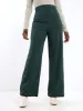 Ladies Wideleg Pant With Piping - Emerald sold by Edgars