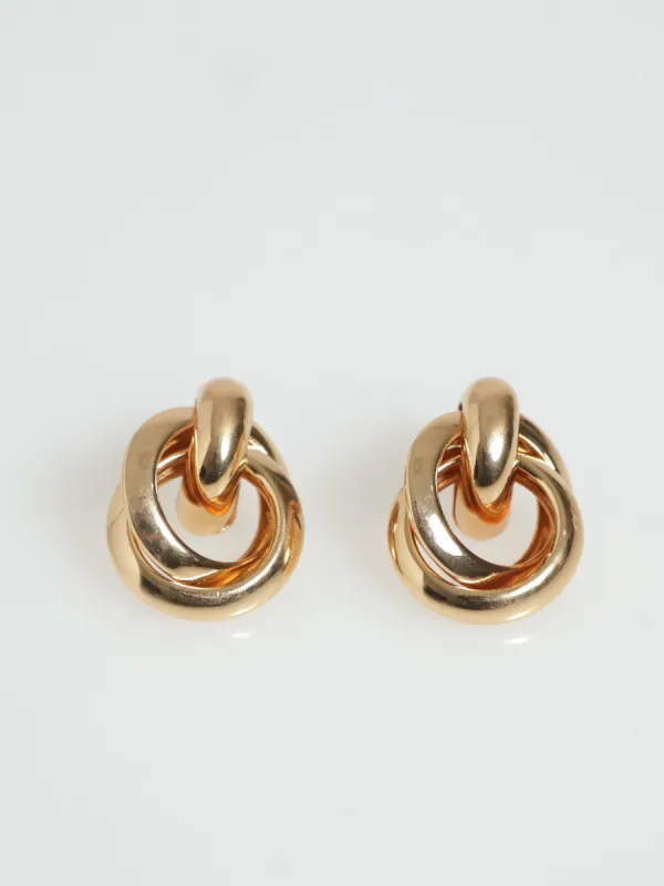 Twisted Knot Earrings - Gold sold by Edgars