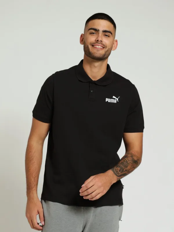 Pique Polo Top - Black sold by Edgars