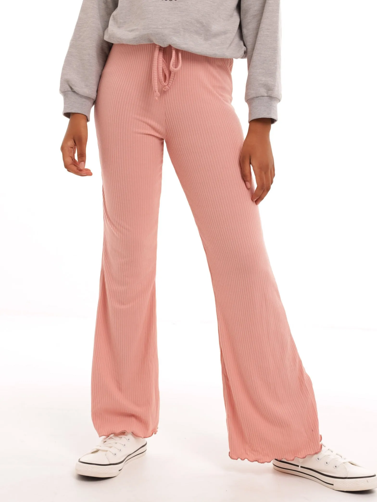Girls Flare Ribbed Pant - Blush sold by Edgars