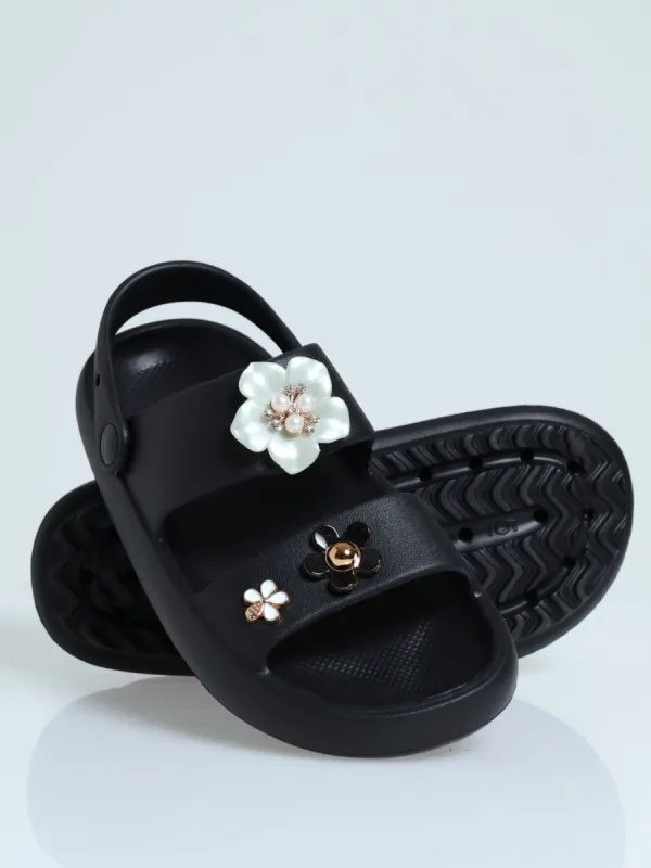 Eva Slingback Slide Sandal - Black sold by Edgars