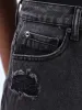 Ladies Charcoal Mid Abraised Mom Denim Jean sold by Edgars