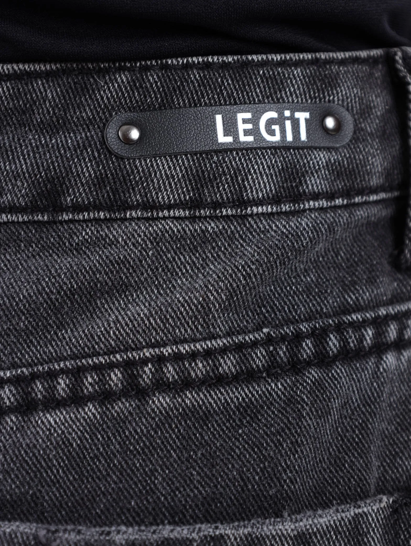 Ladies Charcoal Mid Abraised Mom Denim Jean sold by Edgars product image thumbnail 4