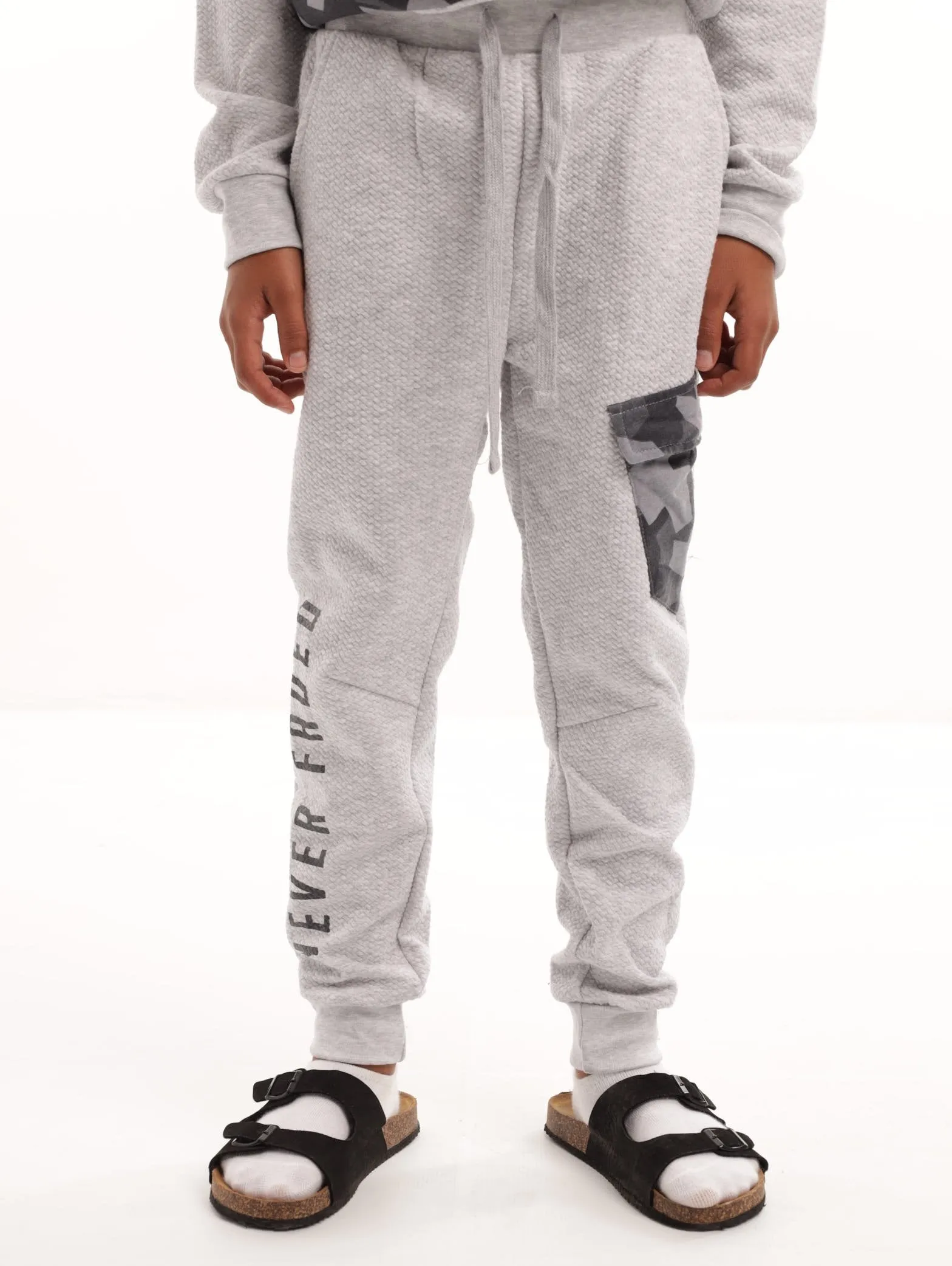 Boys Surface Interest Jogger - Grey Melange sold by Edgars