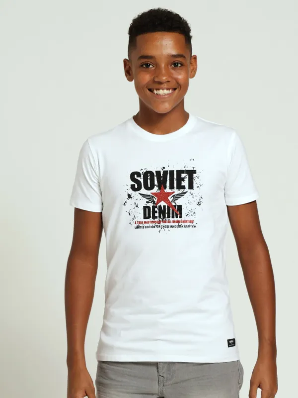 Boys Roar Tee - White sold by Edgars