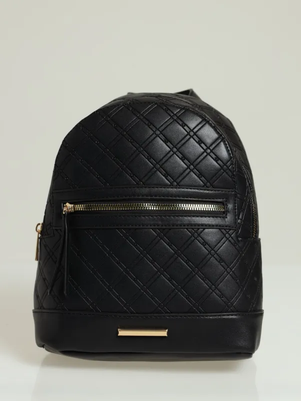 Embossed Backpack - Black sold by Edgars