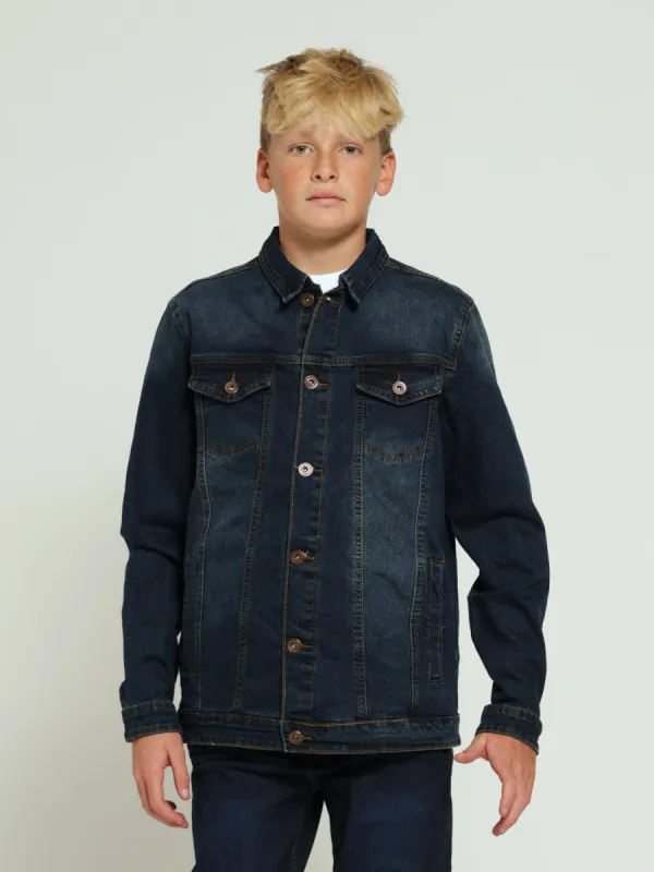 Boys Denim Jacket - Dark Blue sold by Edgars