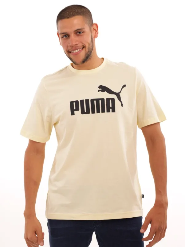 Men's Puma Logo Tee - Yellow sold by Edgars