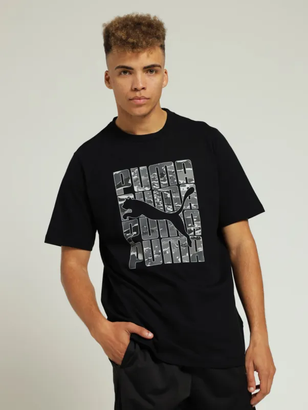 Graphics Camo Tee - Black sold by Edgars 