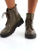 Ladies Military Chunky Sole Boot - Olive sold by Edgars
