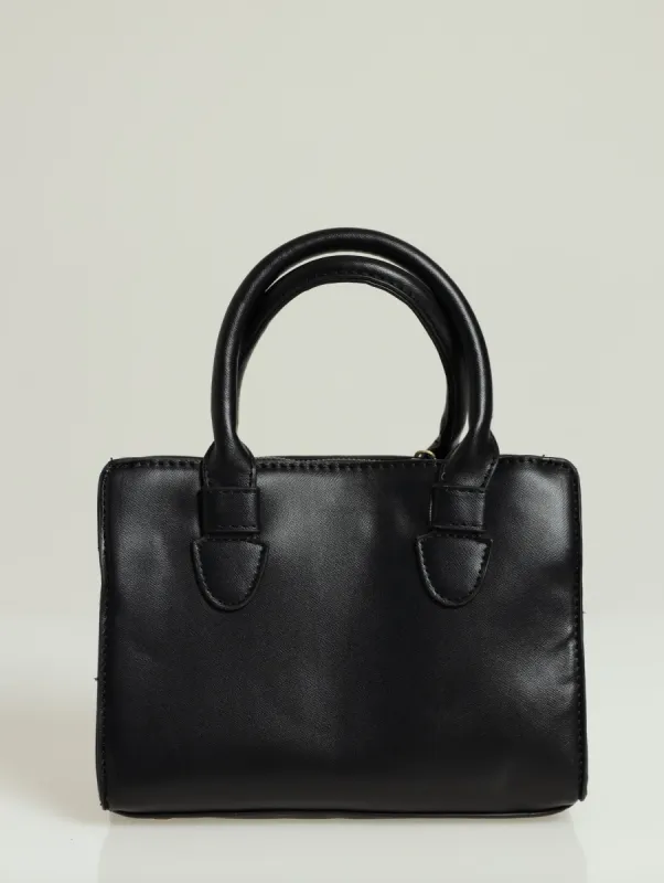 Smooth Top Handle Tote Bag - Black sold by Edgars 