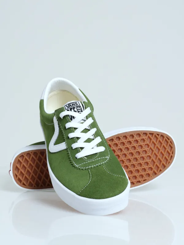 Sport Low T-Toe Lace Up Sneaker - White/Green sold by Edgars