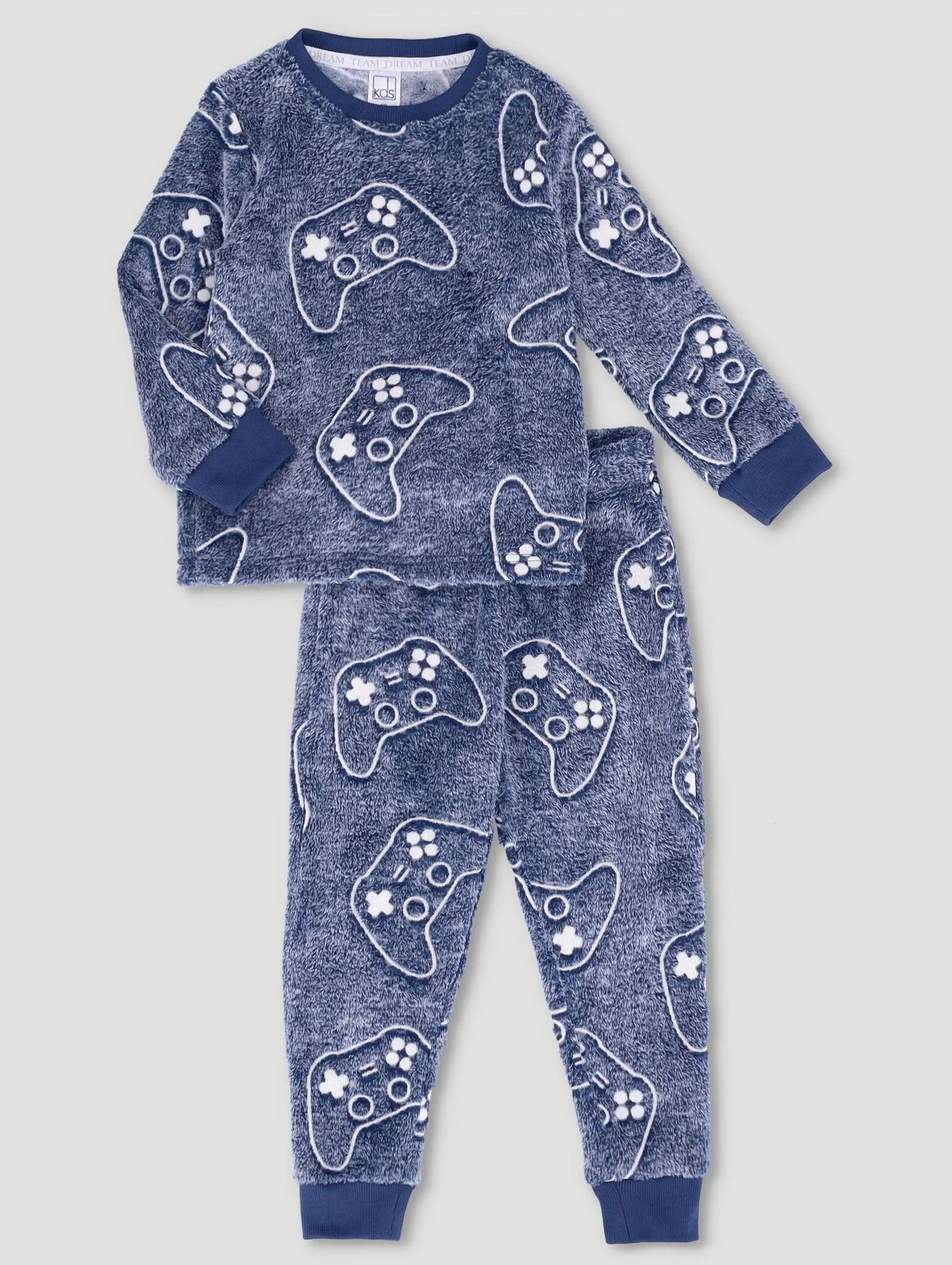 Pre-Boys Long Sleeve Gaming Glow In The Dark Sleepset - Blue sold by Edgars
