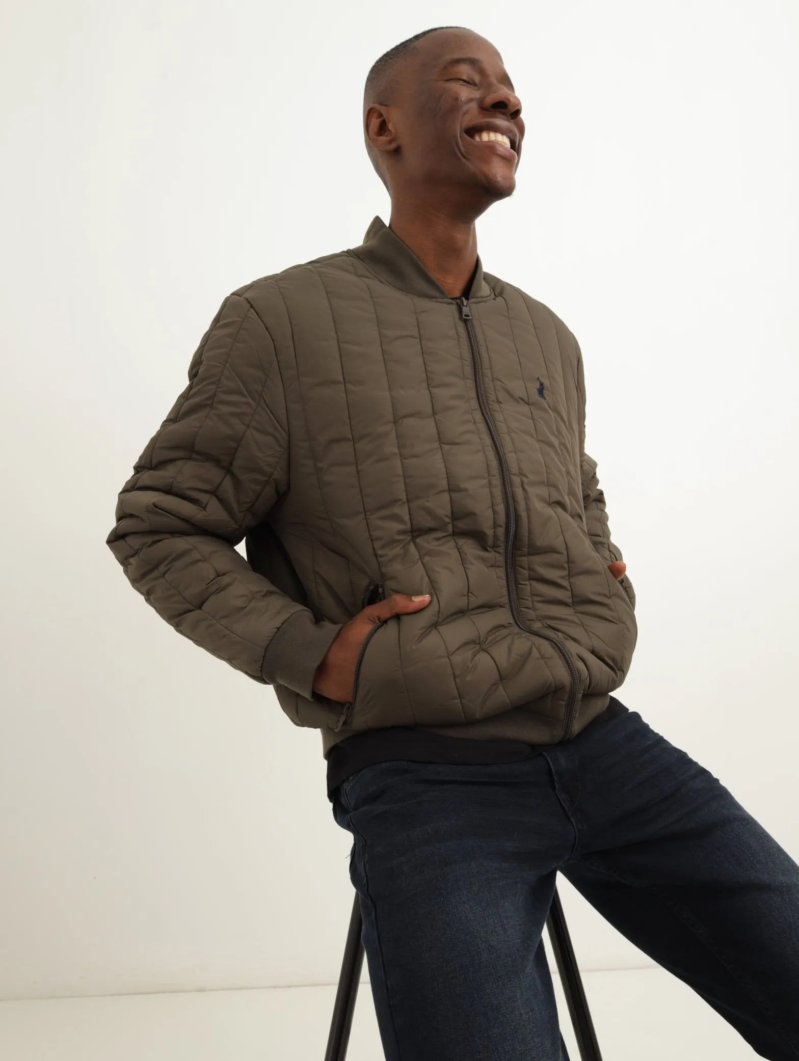 Men's Long Sleeve Puffer Jacket - Fatigue sold by Edgars