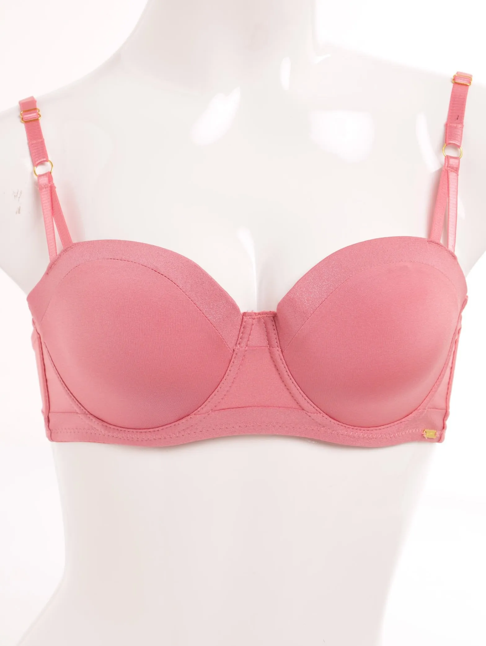 Ladies Lurex Balconette Bra - Rose Gold sold by Edgars