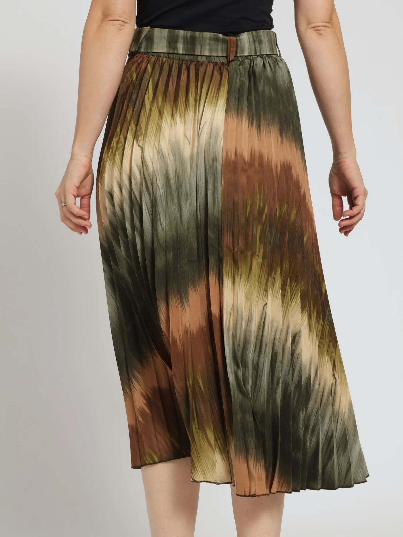 Belted Pleated Satin Midi Skirt sold by Edgars product image thumbnail 3