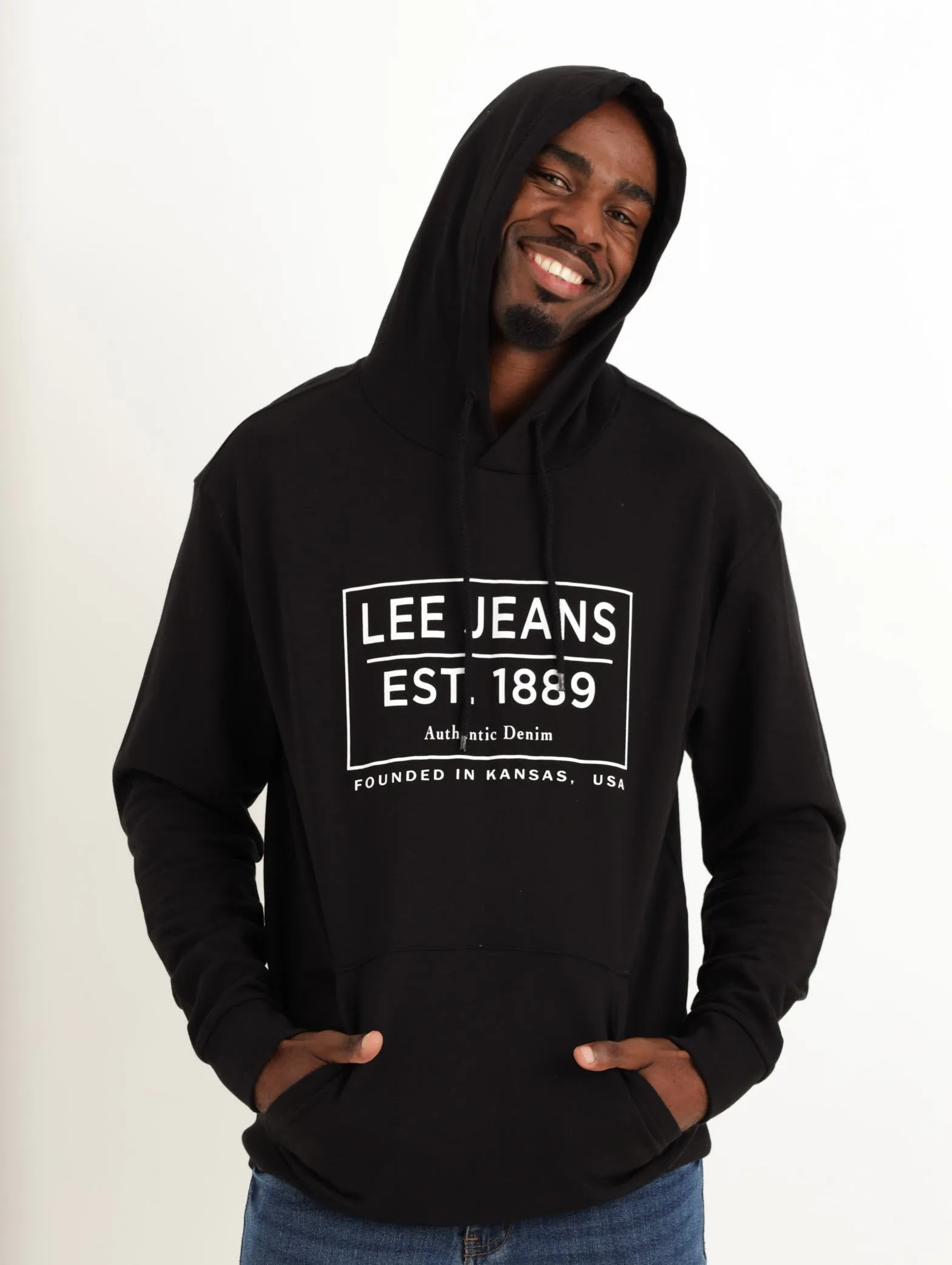 Men's Hooded Pullover - Black sold by Edgars