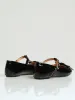 Girls Patent T-Bar Pump - Black sold by Edgars