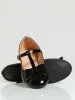 Girls Patent T-Bar Pump - Black sold by Edgars