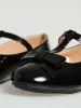 Girls Patent T-Bar Pump - Black sold by Edgars